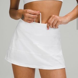 White Lululemon Pace Rival Skirt Regular Size 2